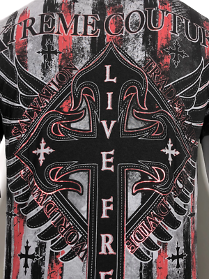 XTREME COUTURE by AFFLICTION Men's T-Shirt LIBERTY CRUSADE Biker MMA