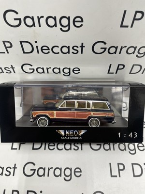 NEO SCALE 1989 Jeep Grand Wagoneer Woody Dark Blue 1:43 Scale Resin Model NEW