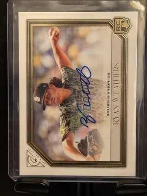 Topps Gallery Rookie Autograph Ryan Weathers 2021 Baseball RC Auto Padres