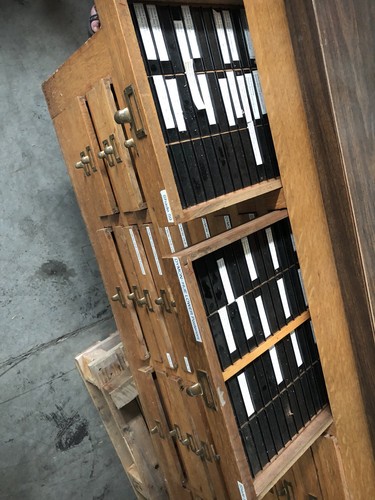 Dentist Supply Or Tool Cabinet Wood Sliding Drawers