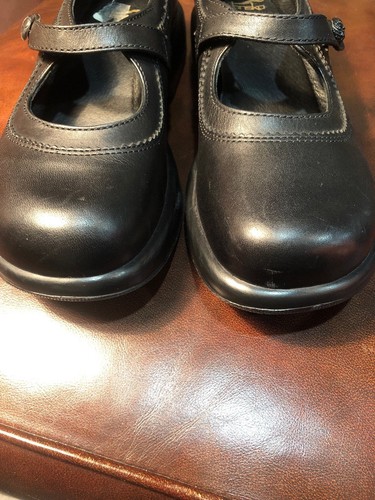 Dansko Women's Black Leather Button Mary Jane Closed Clogs Shoes EU 40 US 9-9.5