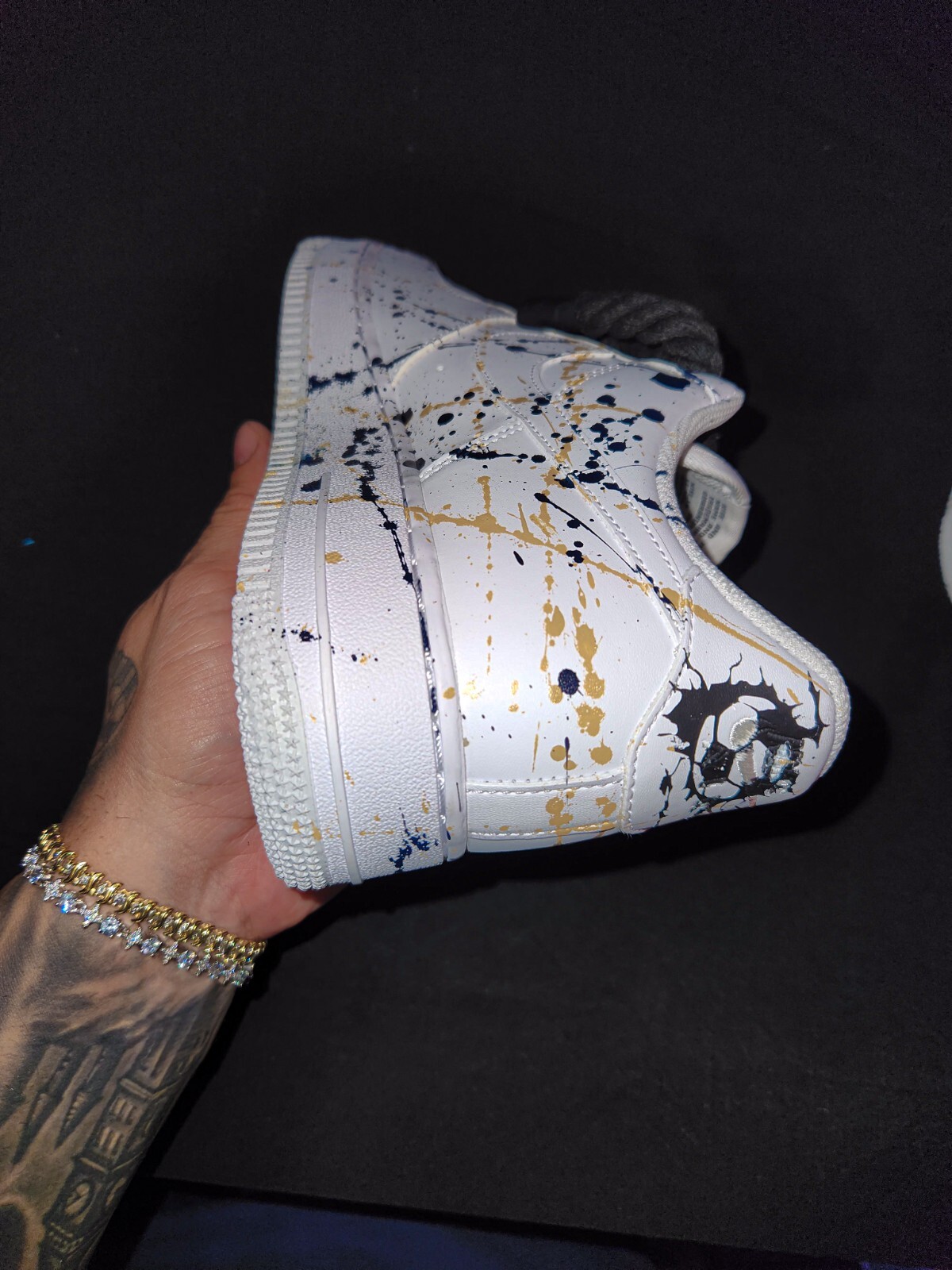 Pre-owned Nike Air Force 1 Custom / Real Madrid Af1 In Black