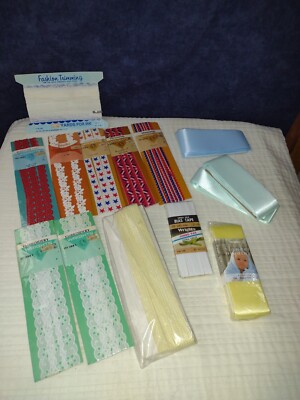 Lot of Vintage Lace Seam Binding/Hem Facing-Variety Colors Wright's + NEW