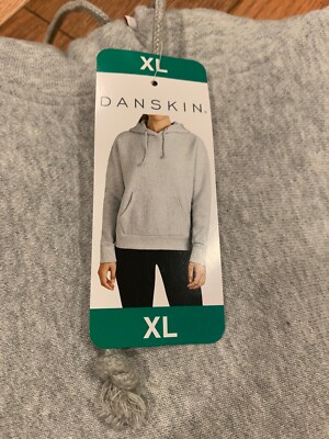 Danskin Hooded Sweatshirt XL Grey