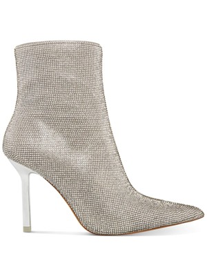 Женские ботильоны на шпильке STEVE MADDEN с острым носком Elysia серебристого цвета металлик, 5,5 М