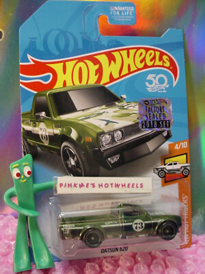 Super Treasure Hunt Datsun 620 Truck∞green∞factory∞protecto