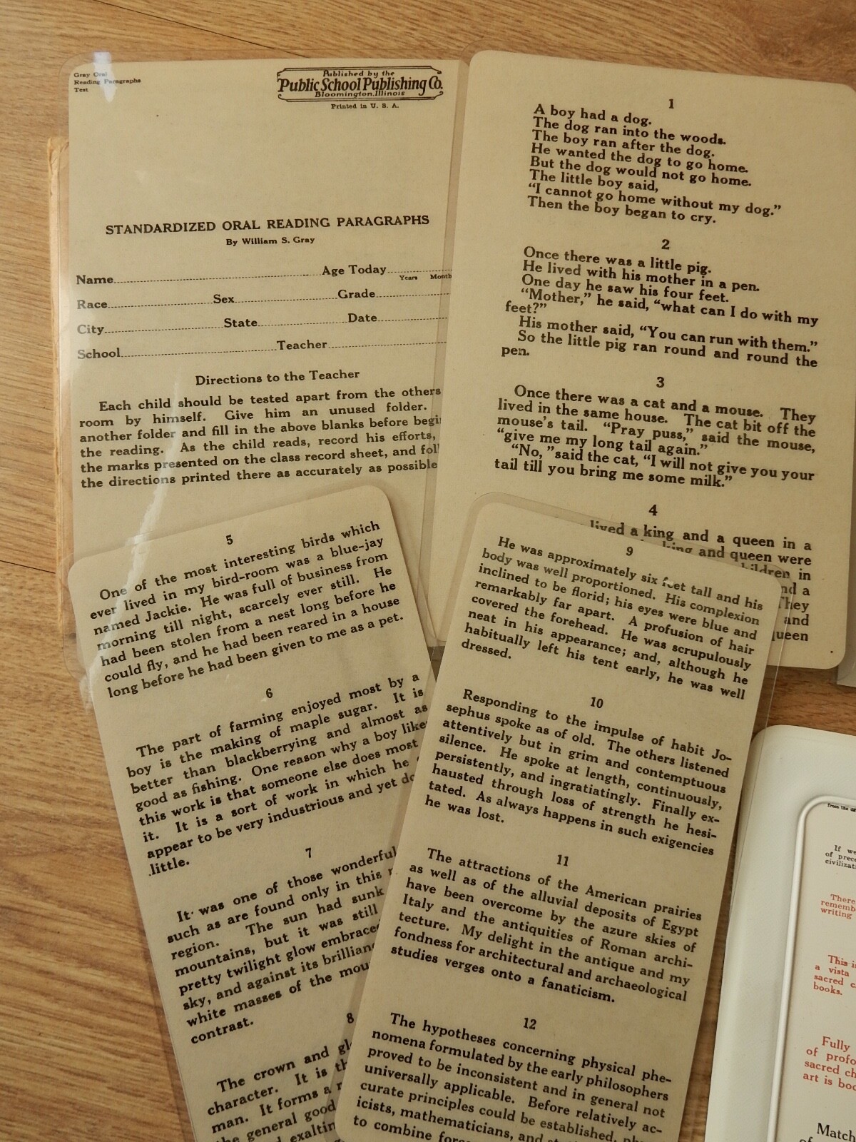 Mixed lot Vintage Optical Test Chart Eye Exam