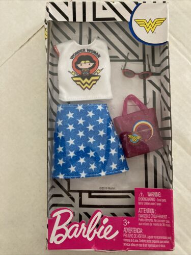 Barbie Fashions Wonder Woman Shirt Skirt Tote And Sunglasses