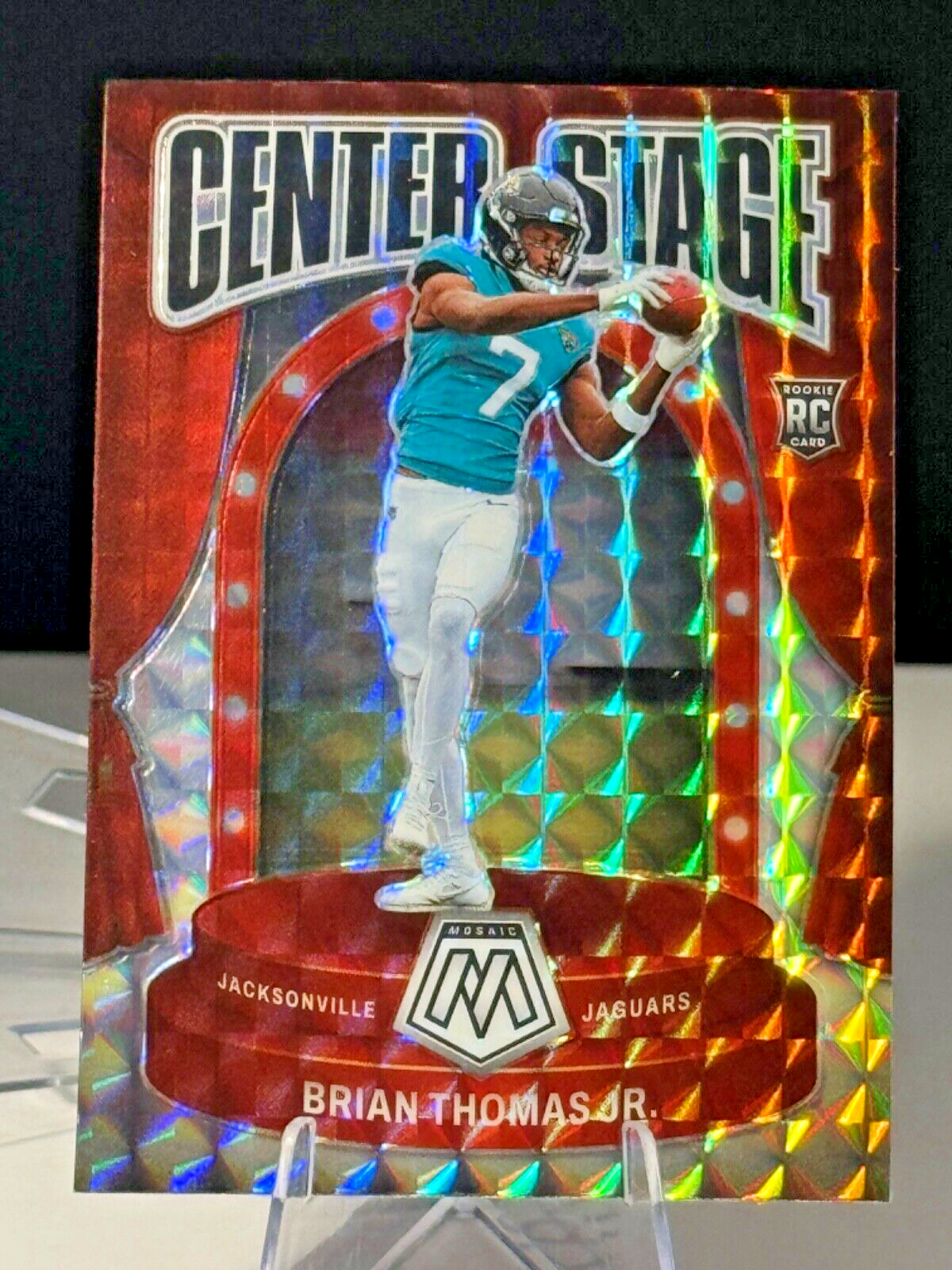 2024 Panini Mosaic - Center Stage Silver Prizm #4 Brian Thomas Jr. (RC)