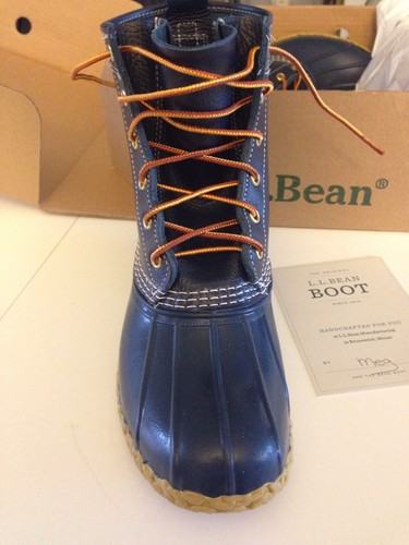 Pre-owned Ll Bean 8" Raven Blue Thinsulate Duck Boots, In Box, Sz. 6m, Rare