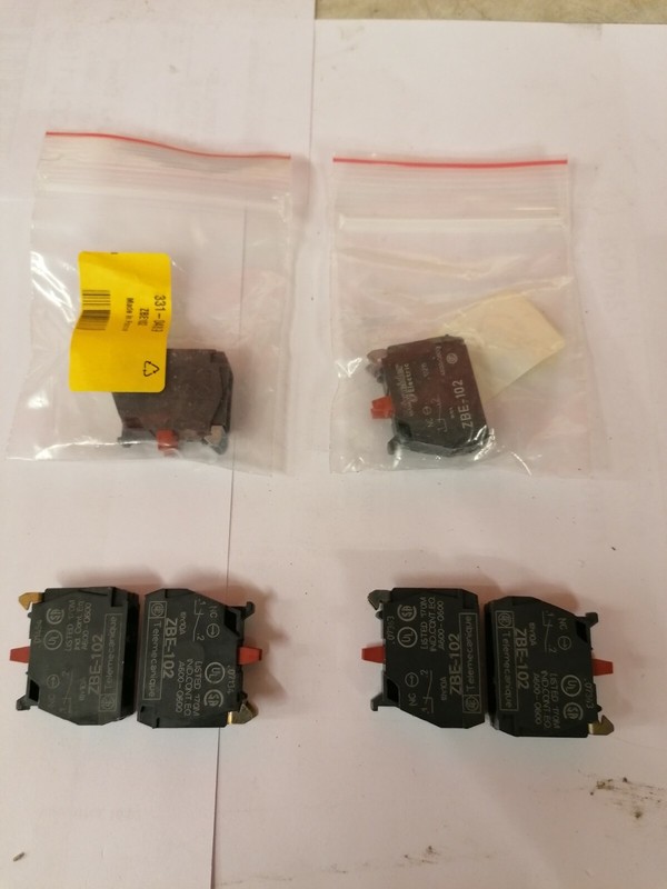 Telemecanique Lot De 6 Zbe102 Bloc De Contact, 1nc, 10 A, 600 V / Neuf