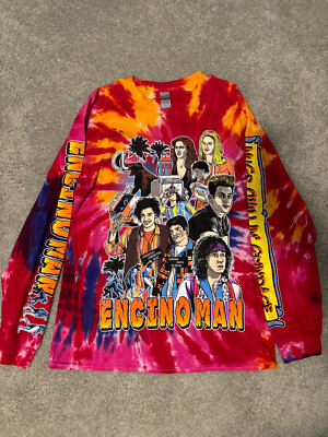 Encino Man Movie 1992 Long Sleeve Shirt Size Large Pauly Shore Brendan Fraser