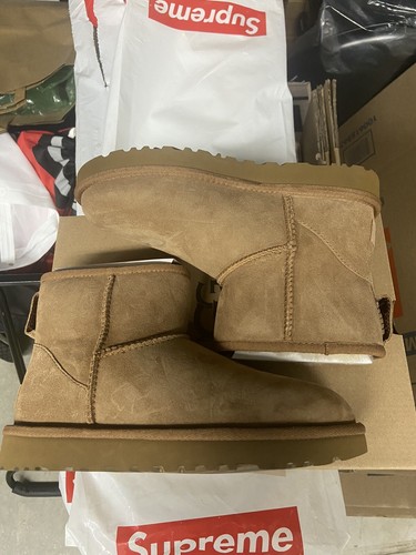 Pre-owned Ugg Classic Mini Ii Boot Chestnut - 1016222che - Size 6w - Brand In Brown