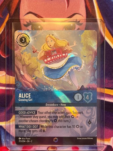 Disney Lorcana アリス 大きくなっちゃった カード Disney Lorcana Rise Of The Floodborn Alice Enchanted Card 213/204