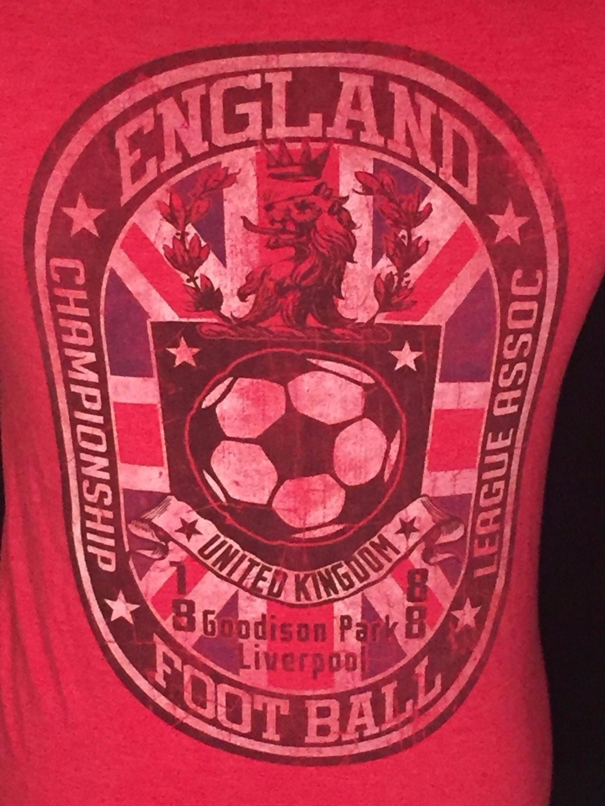 United Kingdom England Football Championship League Association Mens Small Shirt