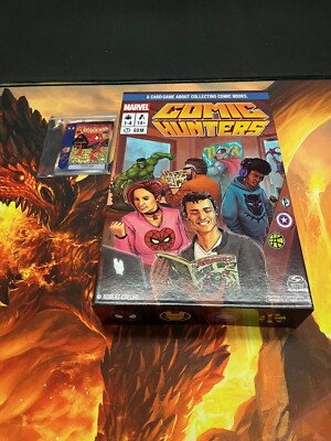 New Marvel Comic Hunters Board Game with GenCon Promo Pack ENGLISH Spin Master