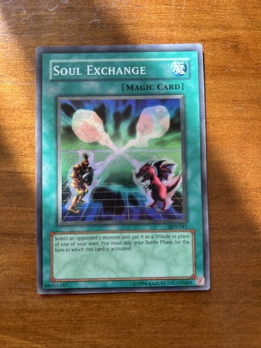 soul exchange yugioh card YuGiOh Starter Deck: Yugi Super Rare Soul Exchange Sdy-041