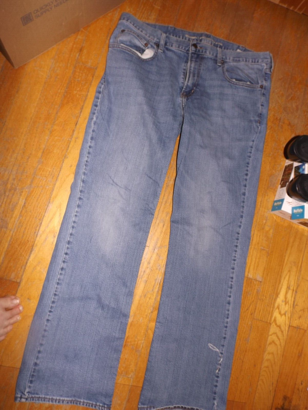 Old Navy Boot-Cut Semi-Evase men's dark blue wash denim jeans size 38x34