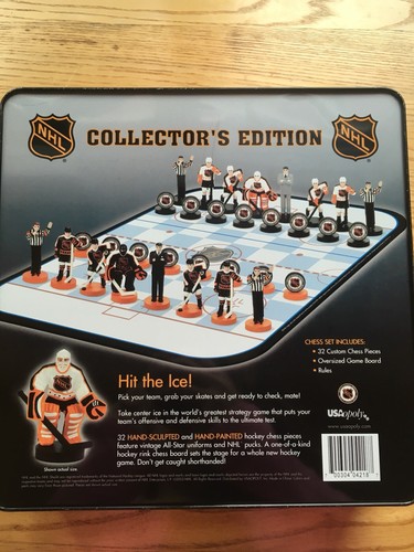 RARE NEW NHL Hockey Collectors Edition Chess Set Hand Crafted & Painted