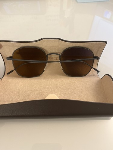 Pre-owned Oliver Peoples Ades Titanium Sun 50mm In True Brown Msrp$619 Aubrey Plaza's Fav