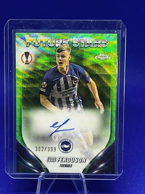  2023-24 Topps Chrome UEFA - EVAN FERGUSON - ROOKIE AUTO Green Wave /399  