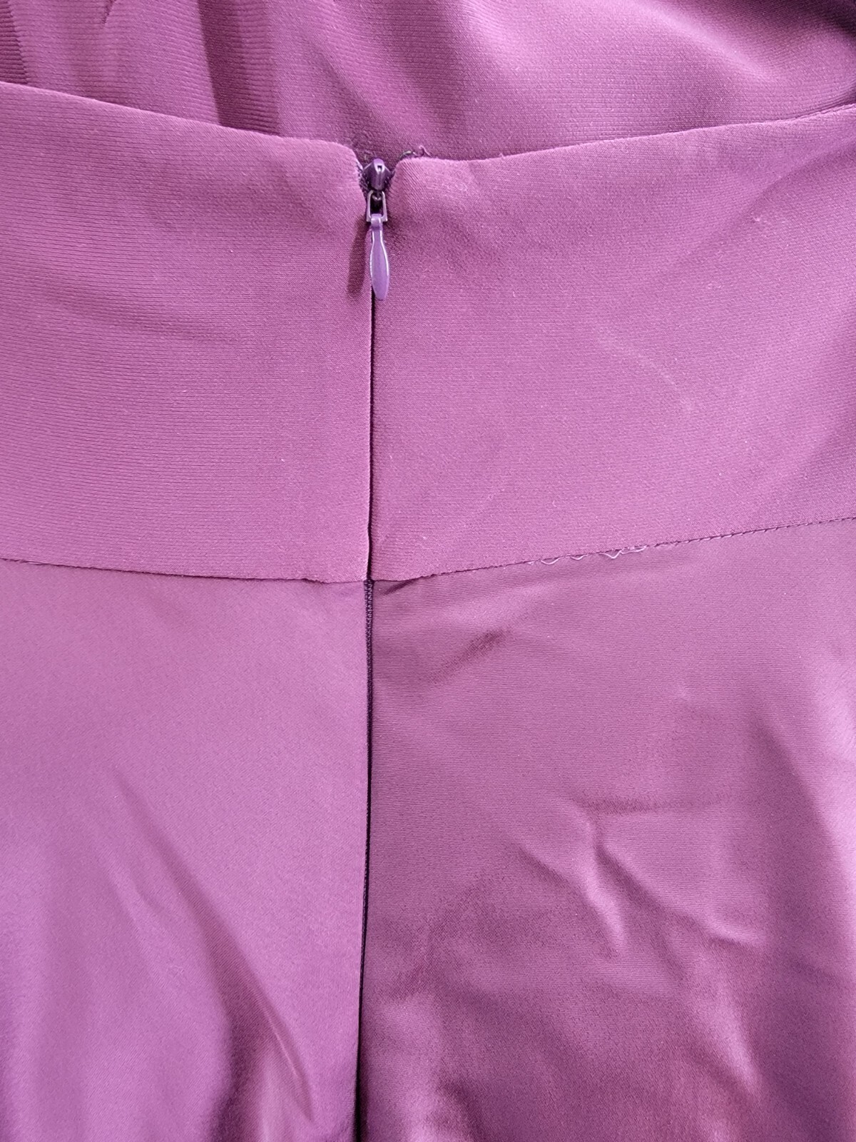 AQUA Halter Mixed Media Gown Women's 10 Purple Drape Front Tie Zip Back Closure - Picture 9 of 18