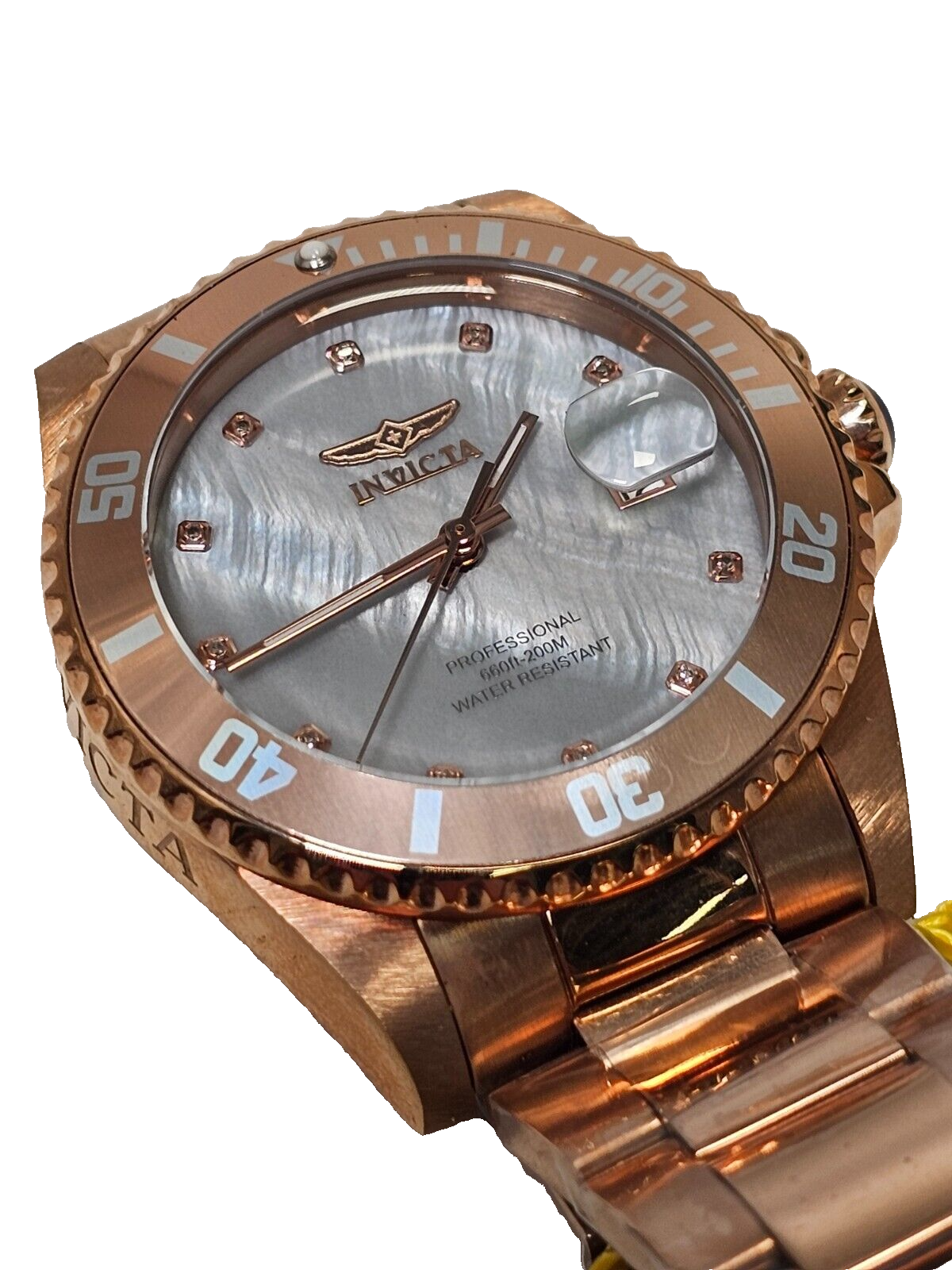 Invicta Pro Diver 38mm Women's 11-Diamonds MOP Dial Quartz Watch