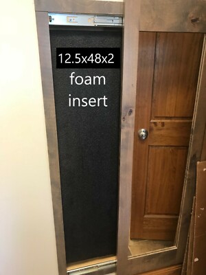 Full Foam Insert for Go Secret Storage Mirror Safe 12 1/2'' x 48'' x 2'' black