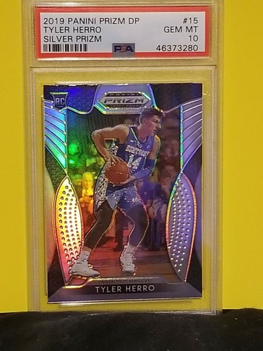 TYLER HERRO 2019 PANINI PRIZM DRAFT #15 SILVER REFRACTOR