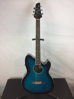 Excellent Ibanez TCY10E Talman Acoustic-Electric Guitar, Transparent Blue Sunbur