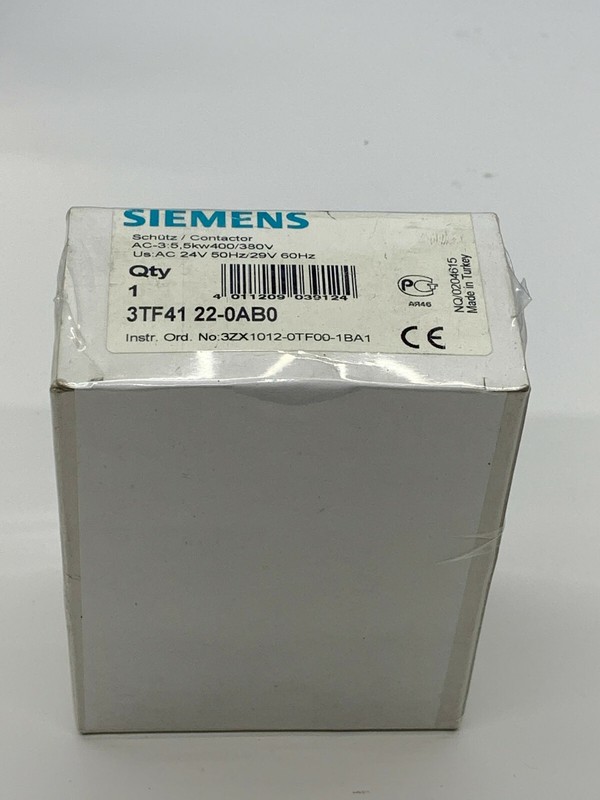 Siemens 3tf4122-0ab0 -5,5kw 400v/3800v - Ac 24v  Neuf / New