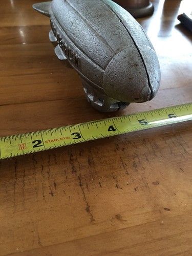 Vintage Cast Iron Graf Zepplin Toy Year Unknown If Reproduction Silver And Black