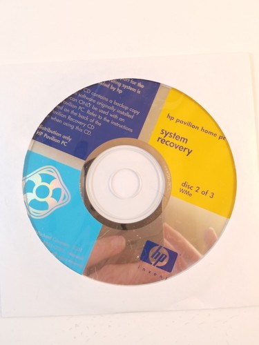 HP Pavilion Home PC 3 Disc System Recovery Application Recovery 2001 HP5012