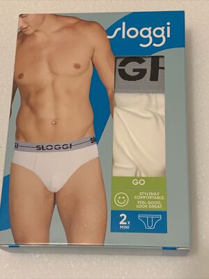 Sloggi Go Mini White Medium x2 men's under ware GB 34