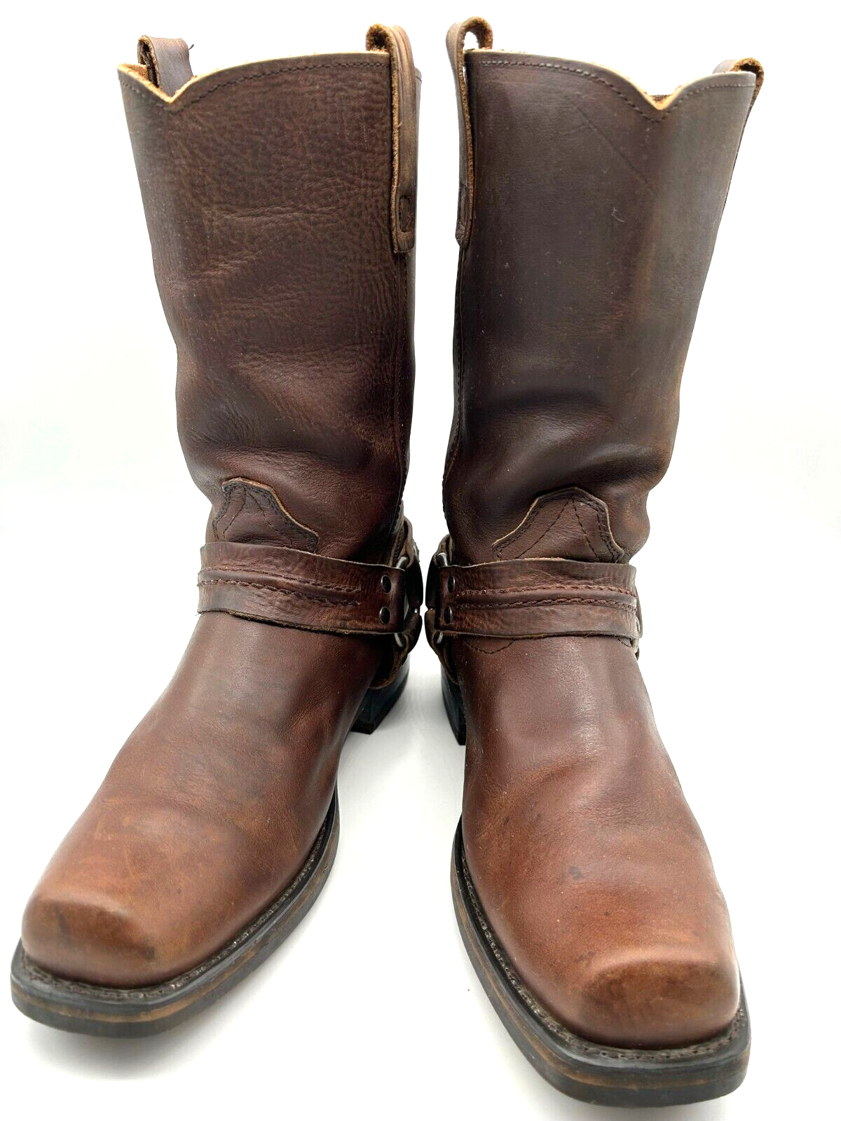 Guide Gear Men's Size 10 D Brown Leather Harness Motorcycle Cowboy Western Boots