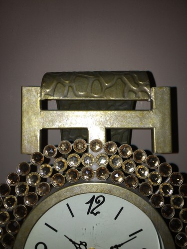 Decorative Bling Jewel Mantle Clock Large Wrist Watch