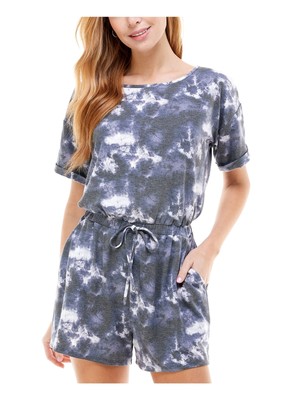 Женский комбинезон KINGSTON GREY с эластичным галстуком и карманами на рукавах до локтя и круглым вырезом горловины