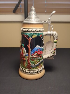 GERTZ 9 1/2'' German Beer Stein ''AUF DER AHM DAISTES SCHO''