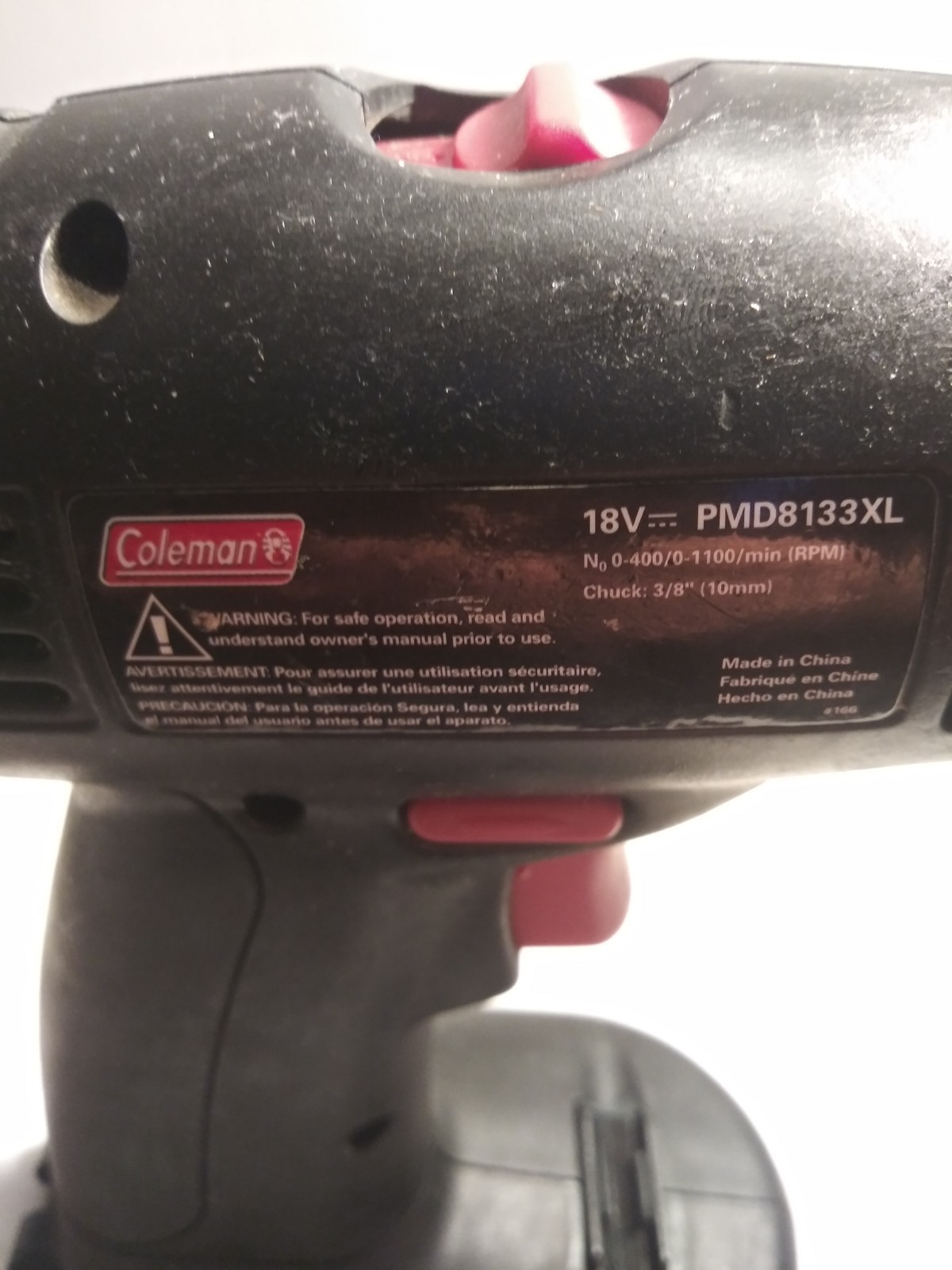 Coleman 3/8 Keyless Chuck 23 Speed Drill Driver Used PMD8133XL TESTED WORKS A25