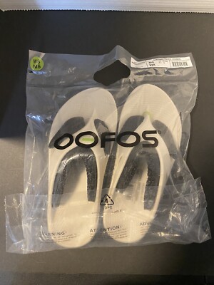 OOFOS Ooriginal Recovery Sandals Flip Flops Comfort Eggnog Size M 6 W 8 Unisex