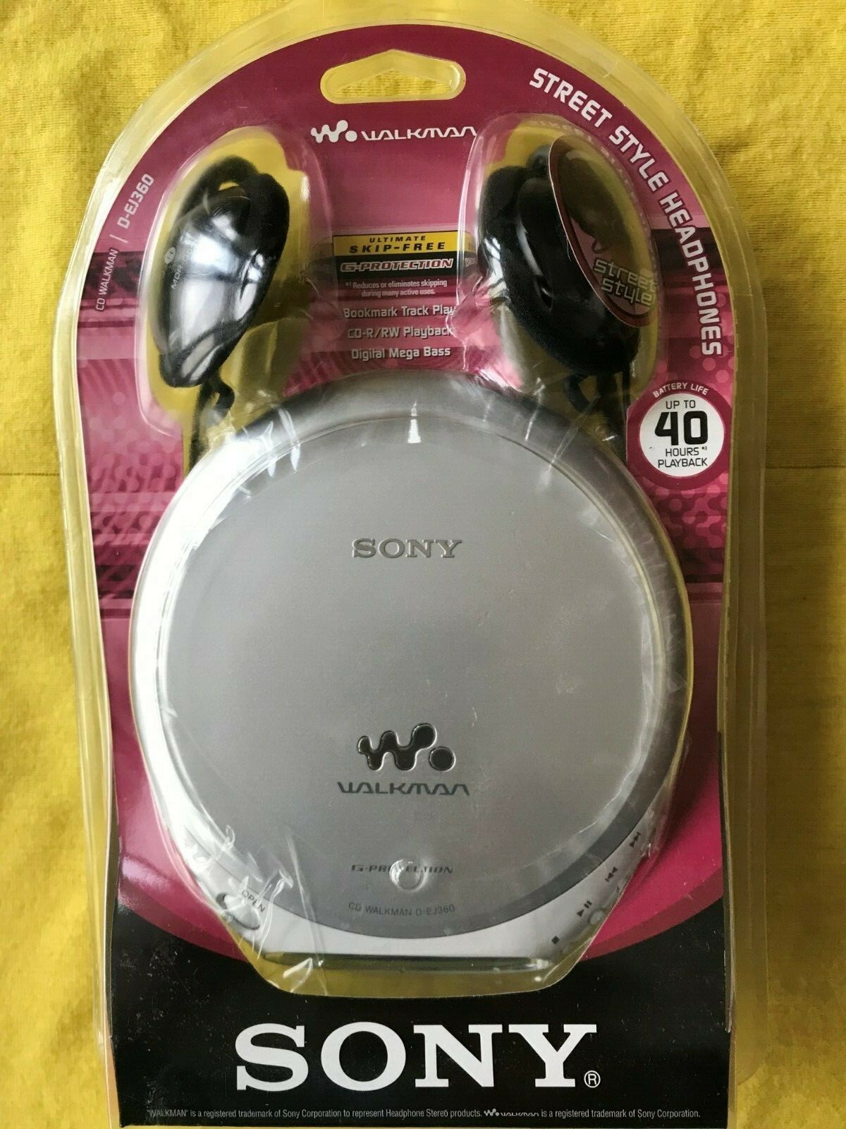 Sony D-EJ360 Walkman Portable CD-R/RW CD Player with Digital