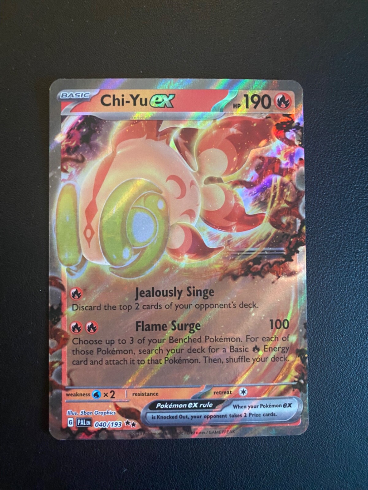 POKEMON TCG CHI-YU EX 40/193 S&V PALDEA EVOLVED ULTRA RARE POKEMON TCG CHI-YU EX 40/193 S&V PALDEA EVOLVED ULTRA RARE