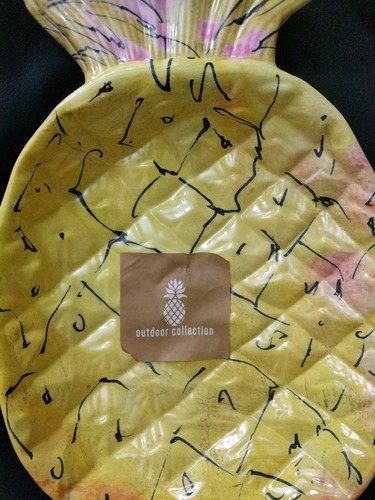 Pineapple Set of 3 LG design melamine serving Trays decorative dish Home Decor