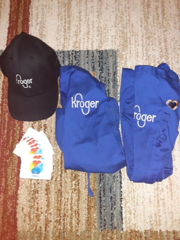 Kroger Uniform Lot of Aprons, Hat and Reward Points