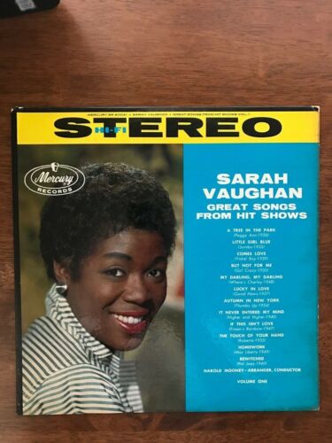 Sarah Vaughan: "Great Songs From Hit Shows" (1959). Vol.1 Cat # SR-60041 NM/EXC+