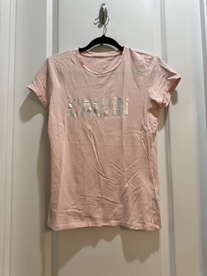 CALVIN KLEIN Jeans Pink Short Sleeve Tee Crew Neck Medium Armpit To Armpit 18 
