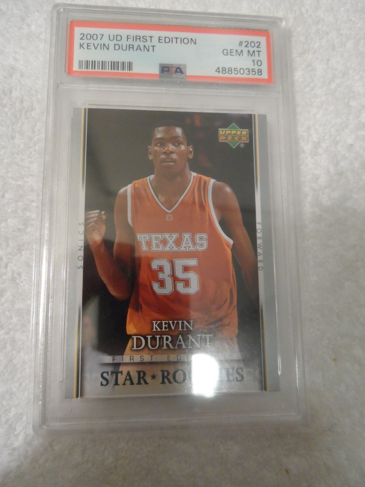 2007 Upper Deck UD First Edition #202 Kevin Durant Rookie RC PSA