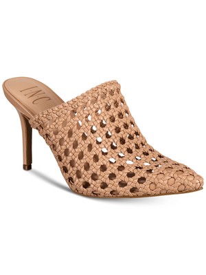 

INC Женские бежевые туфли-мюли Celestia с острым носком и шпильками без шнуровки на каблуке 5 м, Бежевый, 10005270200