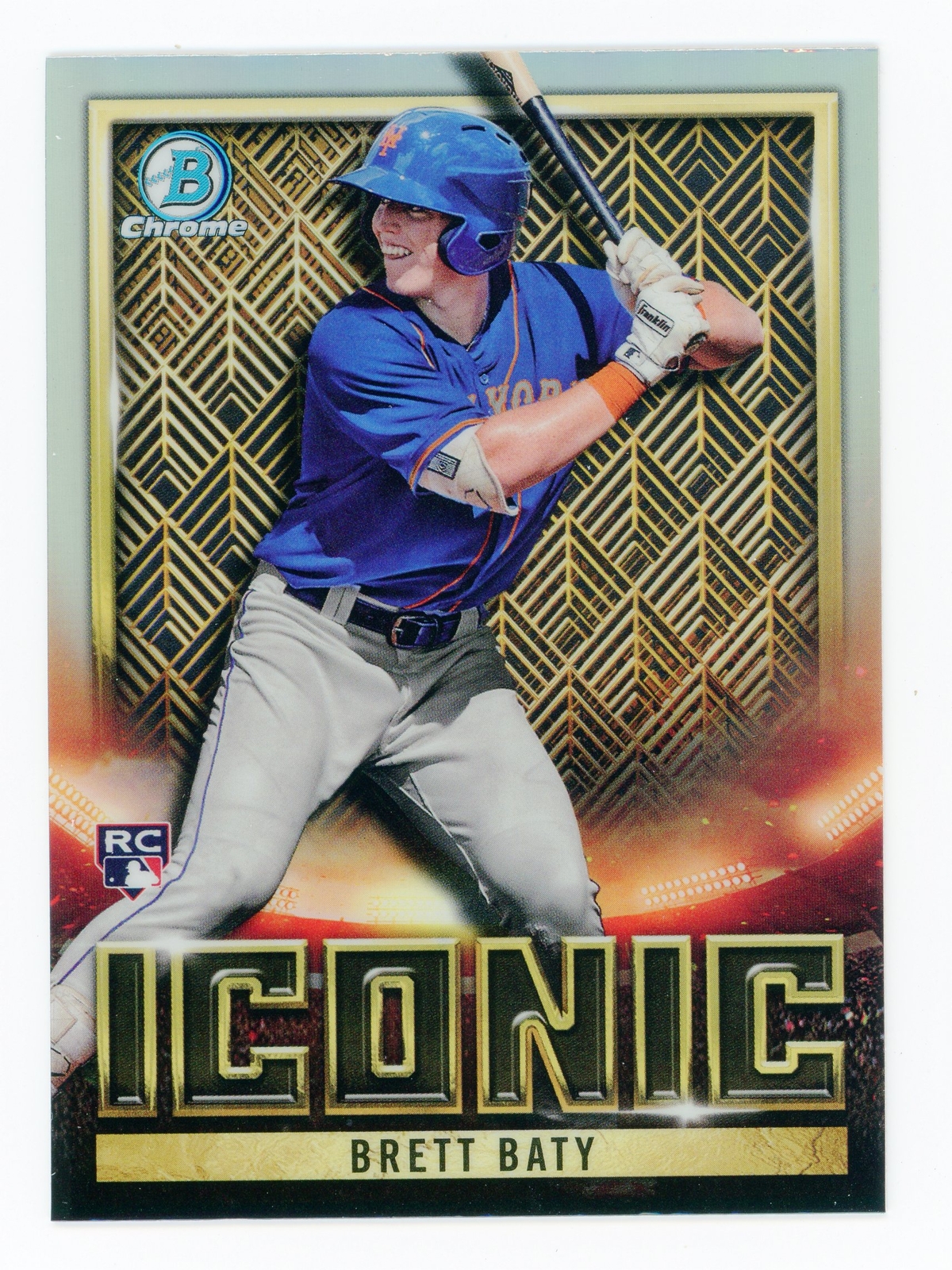 2023 Bowman Chrome Brett Baty Bowman Iconic #BI-20 RC – Mets Rookie