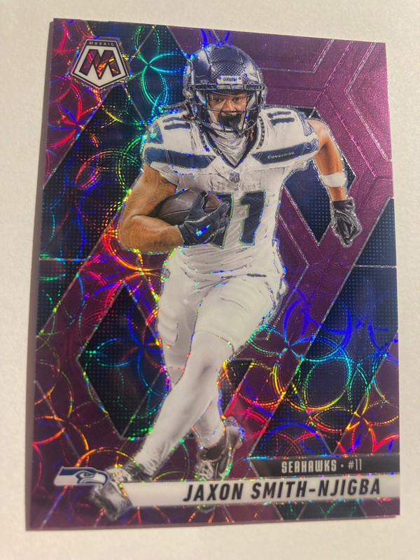P7505 カラカラ ウィークリー カード NEWS No.19 2025 Panini Mosaic Costco Purple Scope Parallel Jaxon Smith-Njigba